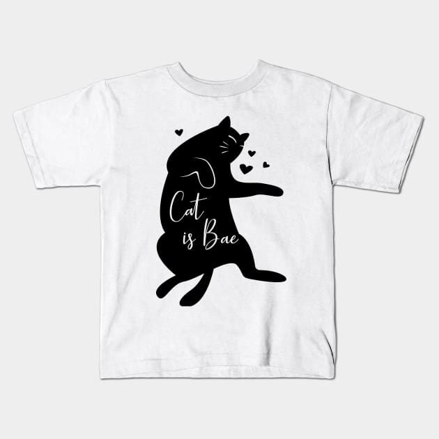 Cat is Bae Kids T-Shirt by AbdieTees